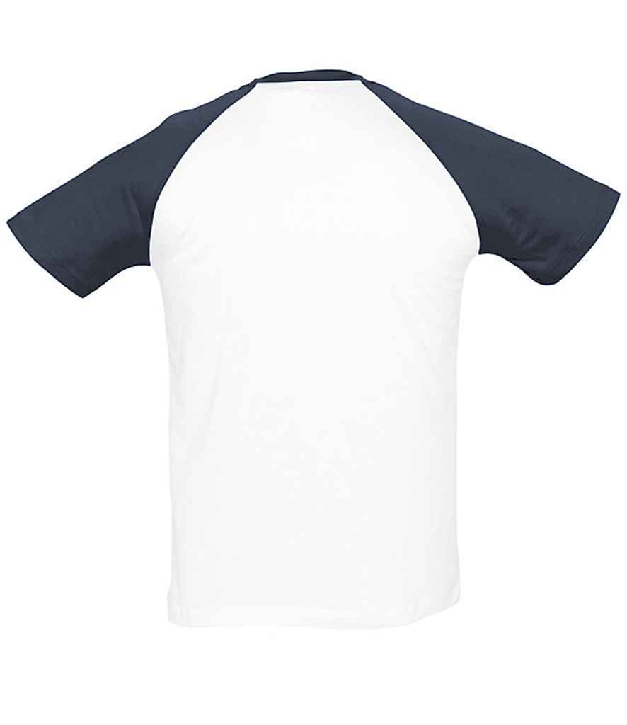 SOL'S Funky Contrast Baseball T-Shirt in by SOL'S — Custom branded clothing by Print Press, featuring premium embroidery produced in our specialist print lab in the UK.