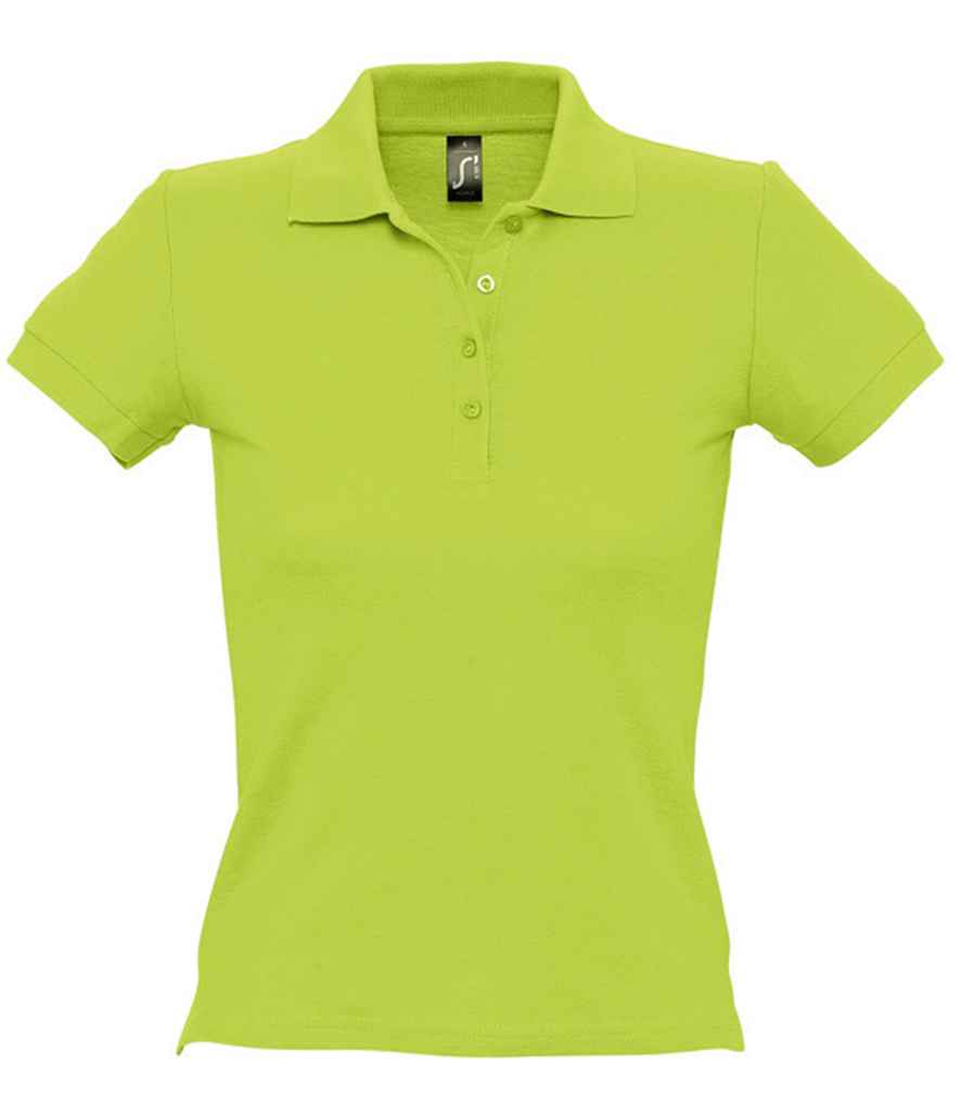 SOL'S Ladies People Cotton Piqué Polo Shirt in Apple Green by SOL'S — Custom branded clothing by Print Press, featuring premium embroidery produced in our specialist print lab in the UK.