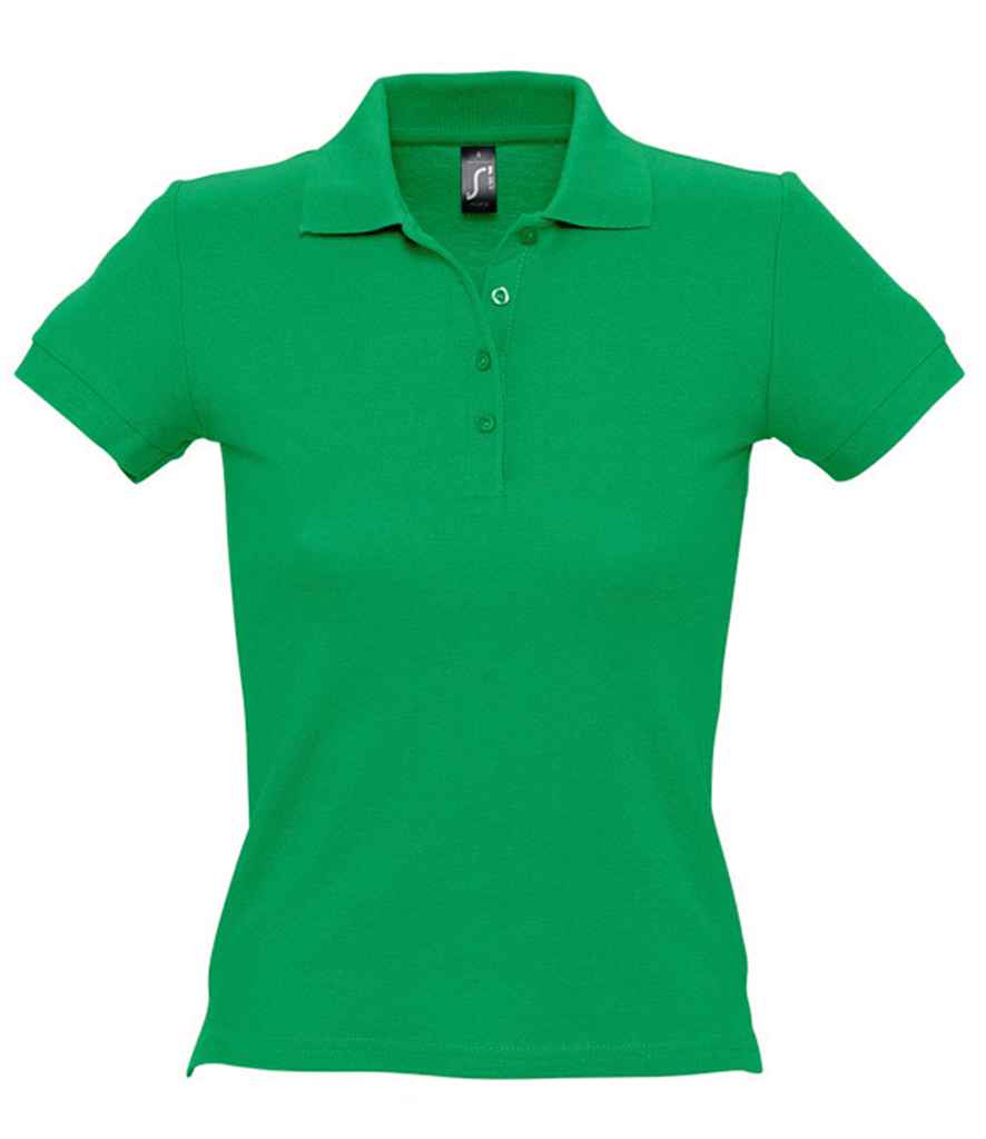 SOL'S Ladies People Cotton Piqué Polo Shirt in Kelly Green by SOL'S — Custom branded clothing by Print Press, featuring premium embroidery produced in our specialist print lab in the UK.