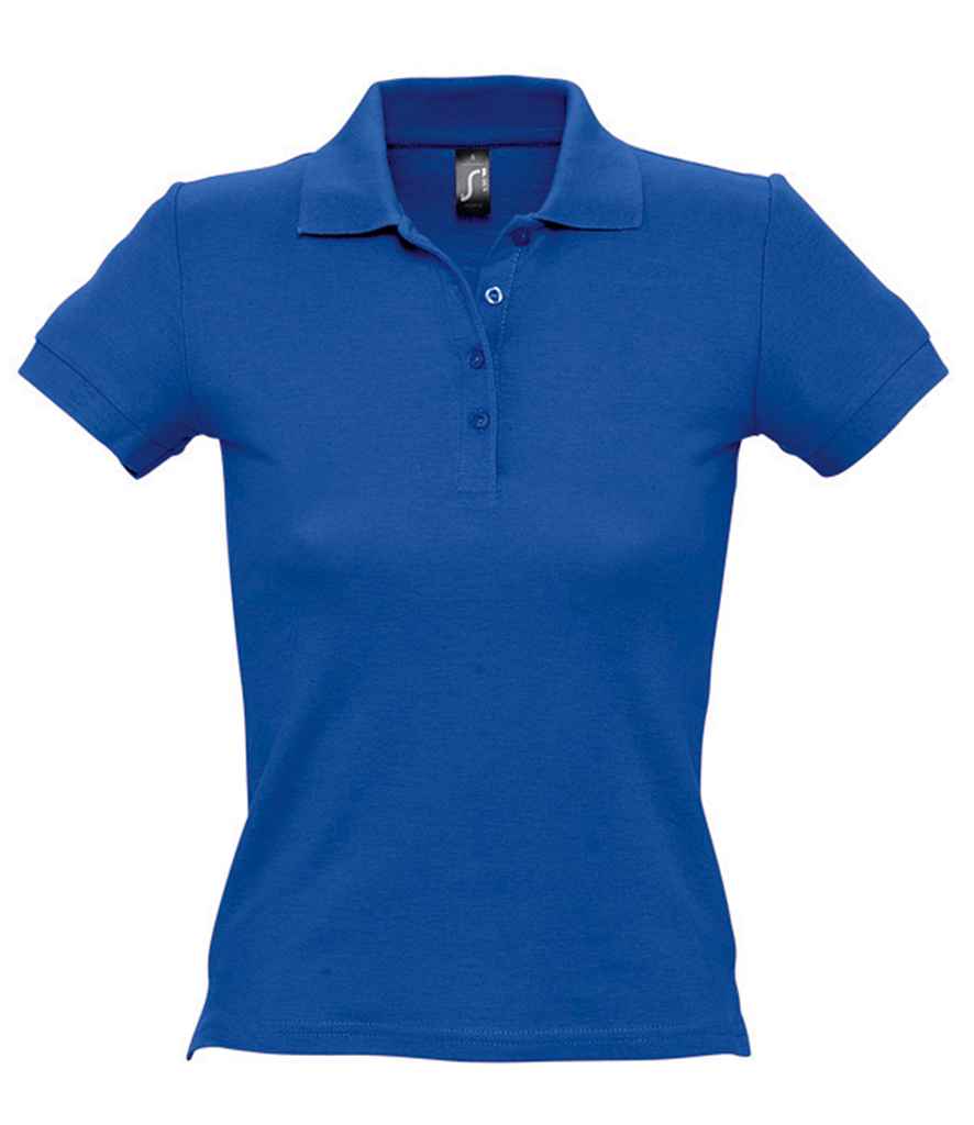 SOL'S Ladies People Cotton Piqué Polo Shirt in Royal Blue by SOL'S — Custom branded clothing by Print Press, featuring premium embroidery produced in our specialist print lab in the UK.