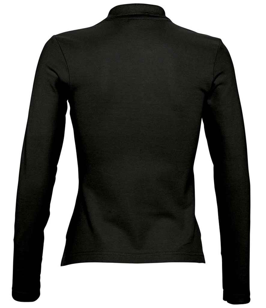 SOL'S Ladies Podium Long Sleeve Cotton Piqué Polo Shirt in by SOL'S — Custom branded clothing by Print Press, featuring premium embroidery produced in our specialist print lab in the UK.