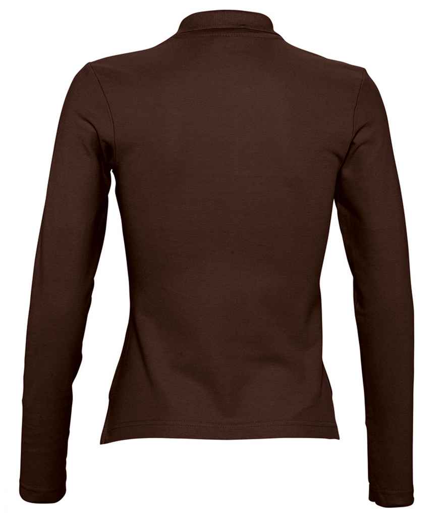 SOL'S Ladies Podium Long Sleeve Cotton Piqué Polo Shirt in by SOL'S — Custom branded clothing by Print Press, featuring premium embroidery produced in our specialist print lab in the UK.