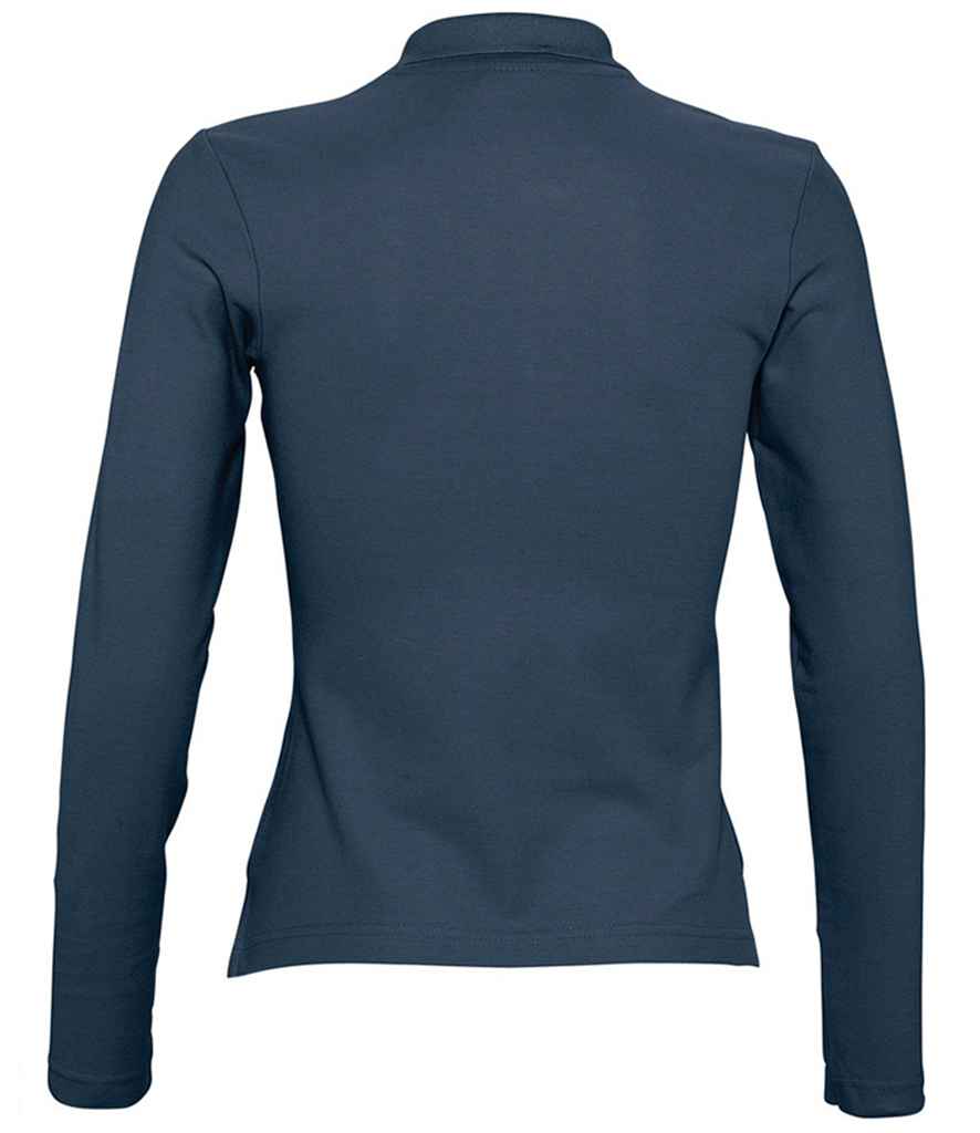 SOL'S Ladies Podium Long Sleeve Cotton Piqué Polo Shirt in by SOL'S — Custom branded clothing by Print Press, featuring premium embroidery produced in our specialist print lab in the UK.