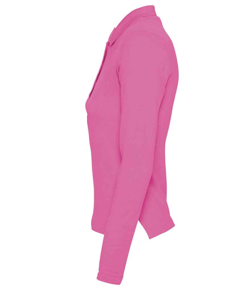 SOL'S Ladies Podium Long Sleeve Cotton Piqué Polo Shirt in by SOL'S — Custom branded clothing by Print Press, featuring premium embroidery produced in our specialist print lab in the UK.