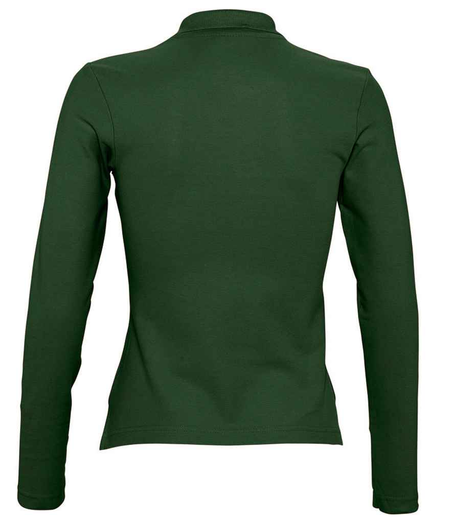 SOL'S Ladies Podium Long Sleeve Cotton Piqué Polo Shirt in by SOL'S — Custom branded clothing by Print Press, featuring premium embroidery produced in our specialist print lab in the UK.