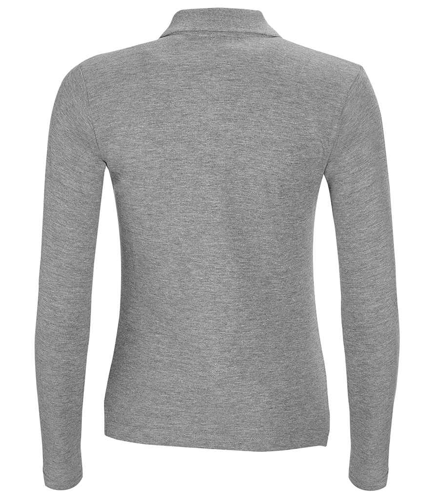 SOL'S Ladies Podium Long Sleeve Cotton Piqué Polo Shirt in by SOL'S — Custom branded clothing by Print Press, featuring premium embroidery produced in our specialist print lab in the UK.