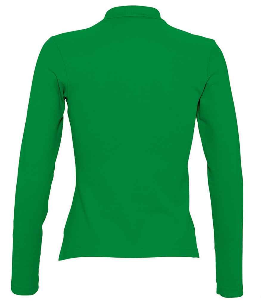 SOL'S Ladies Podium Long Sleeve Cotton Piqué Polo Shirt in by SOL'S — Custom branded clothing by Print Press, featuring premium embroidery produced in our specialist print lab in the UK.