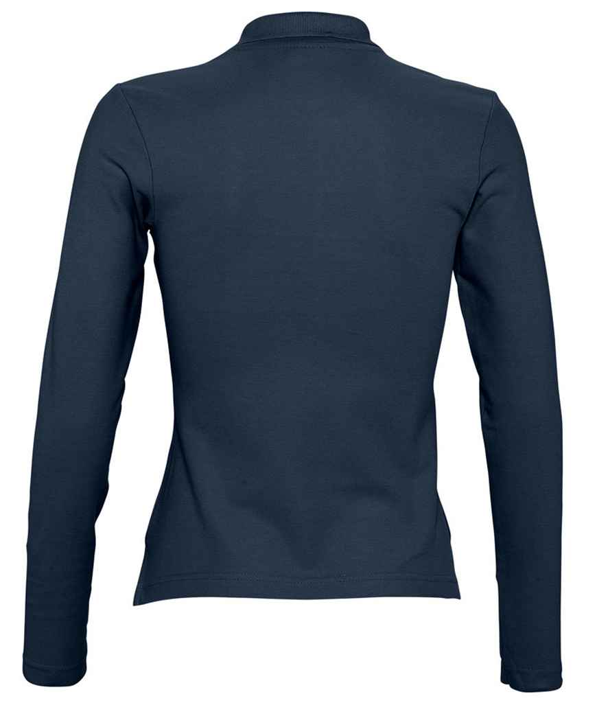 SOL'S Ladies Podium Long Sleeve Cotton Piqué Polo Shirt in by SOL'S — Custom branded clothing by Print Press, featuring premium embroidery produced in our specialist print lab in the UK.