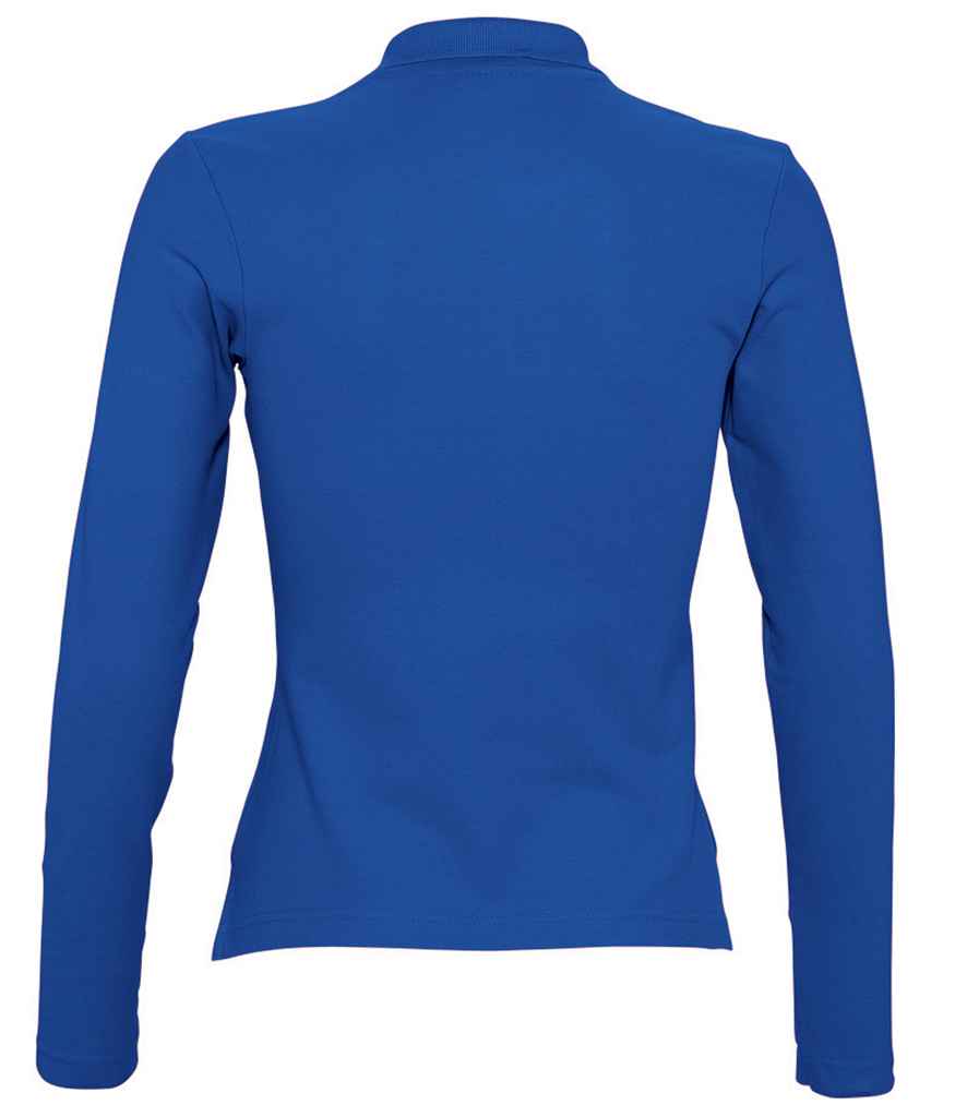 SOL'S Ladies Podium Long Sleeve Cotton Piqué Polo Shirt in by SOL'S — Custom branded clothing by Print Press, featuring premium embroidery produced in our specialist print lab in the UK.