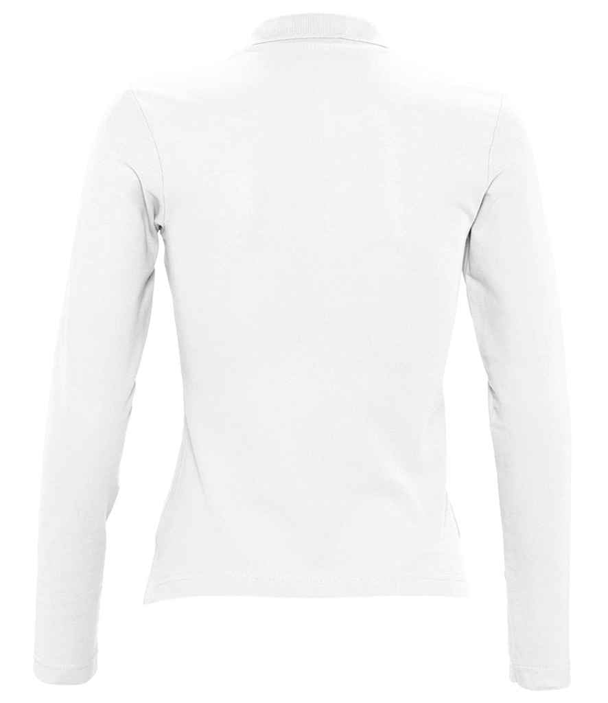 SOL'S Ladies Podium Long Sleeve Cotton Piqué Polo Shirt in by SOL'S — Custom branded clothing by Print Press, featuring premium embroidery produced in our specialist print lab in the UK.