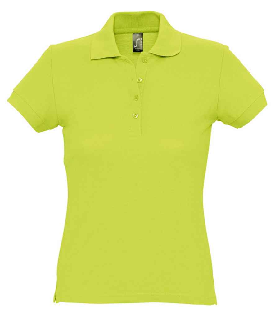 SOL'S Ladies Passion Cotton Piqué Polo Shirt in Apple Green by SOL'S — Custom branded clothing by Print Press, featuring premium embroidery produced in our specialist print lab in the UK.