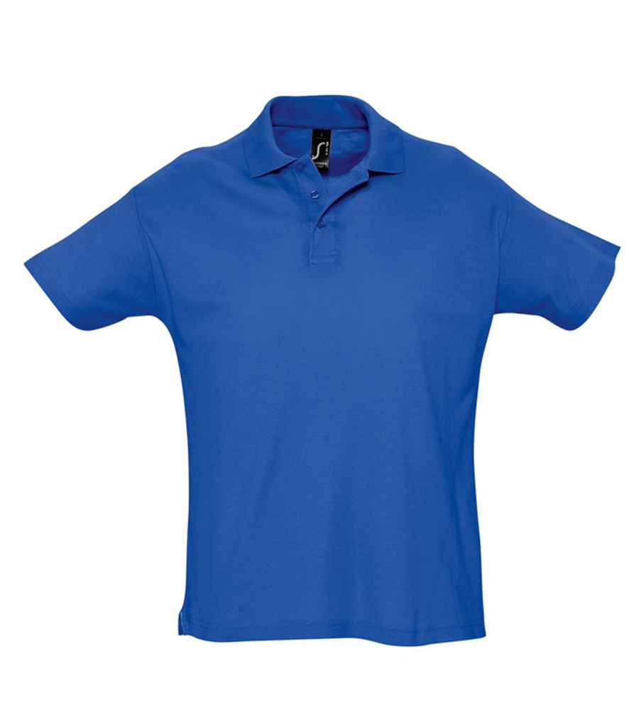 SOL'S Summer II Cotton Piqué Polo Shirt in Royal Blue by SOL'S — Custom branded clothing by Print Press, featuring premium embroidery produced in our specialist print lab in the UK.