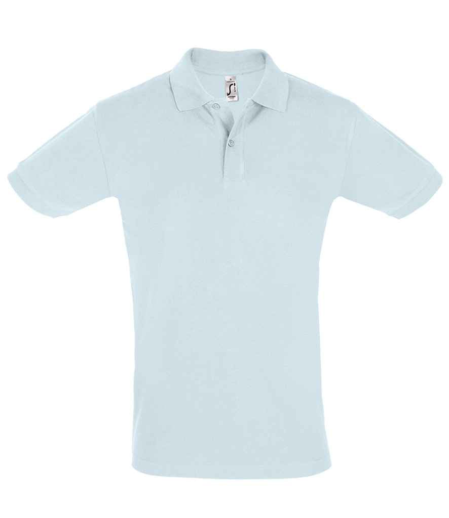 SOL'S Perfect Cotton Piqué Polo Shirt in Creamy Blue by SOL'S — Custom branded clothing by Print Press, featuring premium embroidery produced in our specialist print lab in the UK.
