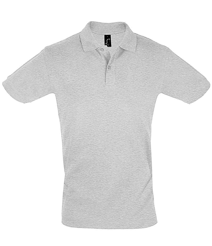 SOL'S Perfect Cotton Piqué Polo Shirt in Grey Marl by SOL'S — Custom branded clothing by Print Press, featuring premium embroidery produced in our specialist print lab in the UK.