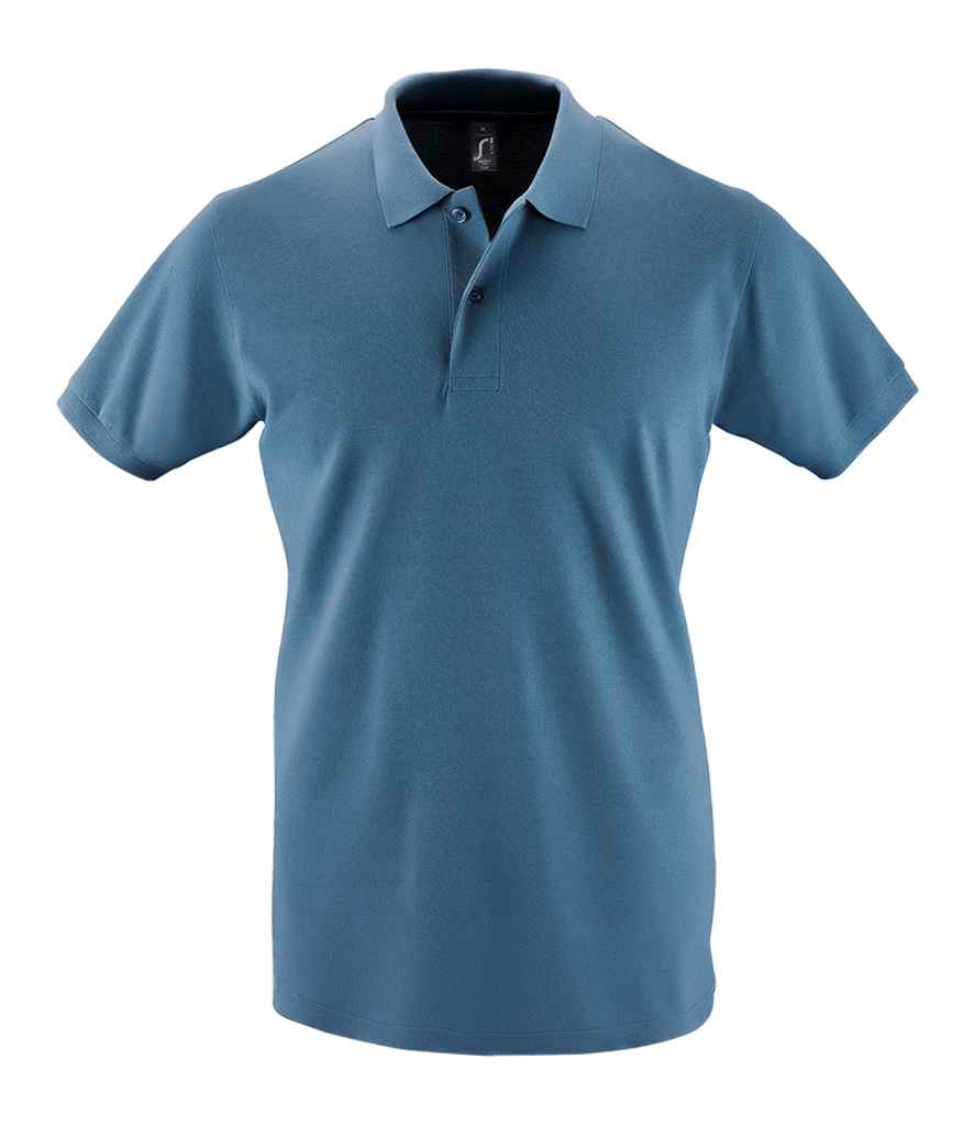 SOL'S Perfect Cotton Piqué Polo Shirt in Slate Blue by SOL'S — Custom branded clothing by Print Press, featuring premium embroidery produced in our specialist print lab in the UK.