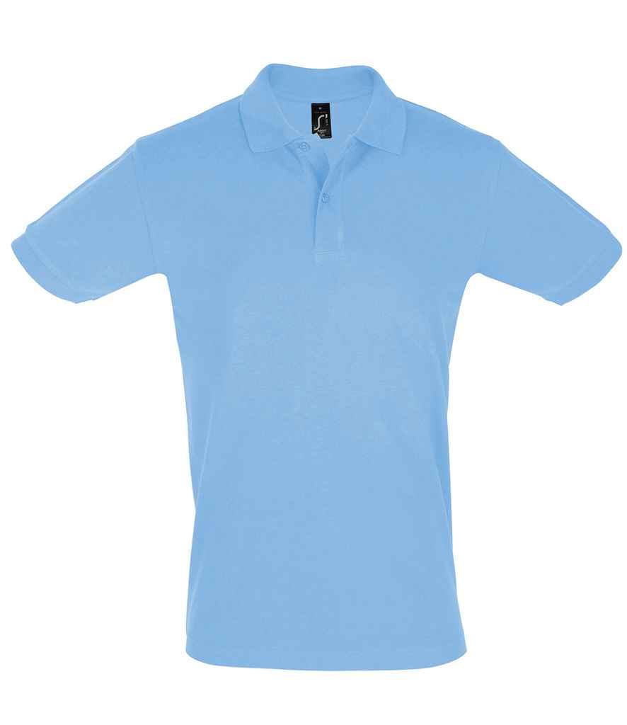 SOL'S Perfect Cotton Piqué Polo Shirt in Sky Blue by SOL'S — Custom branded clothing by Print Press, featuring premium embroidery produced in our specialist print lab in the UK.