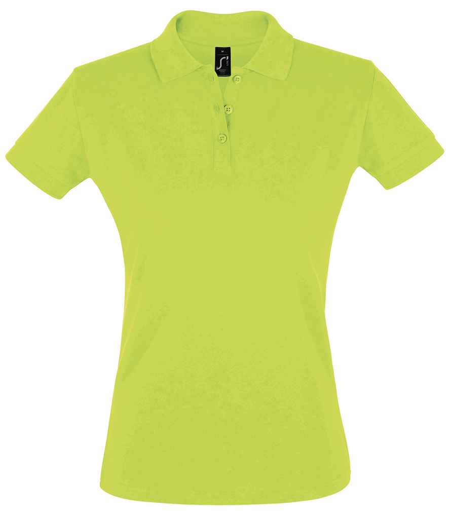 SOL'S Ladies Perfect Cotton Piqué Polo Shirt in Apple Green by SOL'S — Custom branded clothing by Print Press, featuring premium embroidery produced in our specialist print lab in the UK.