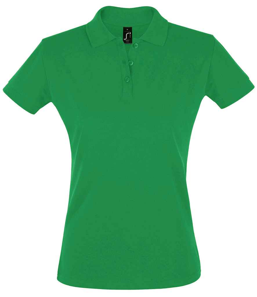 SOL'S Ladies Perfect Cotton Piqué Polo Shirt in Kelly Green by SOL'S — Custom branded clothing by Print Press, featuring premium embroidery produced in our specialist print lab in the UK.