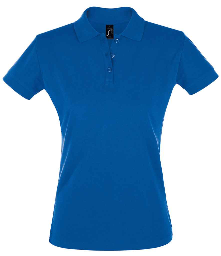 SOL'S Ladies Perfect Cotton Piqué Polo Shirt in Royal Blue by SOL'S — Custom branded clothing by Print Press, featuring premium embroidery produced in our specialist print lab in the UK.