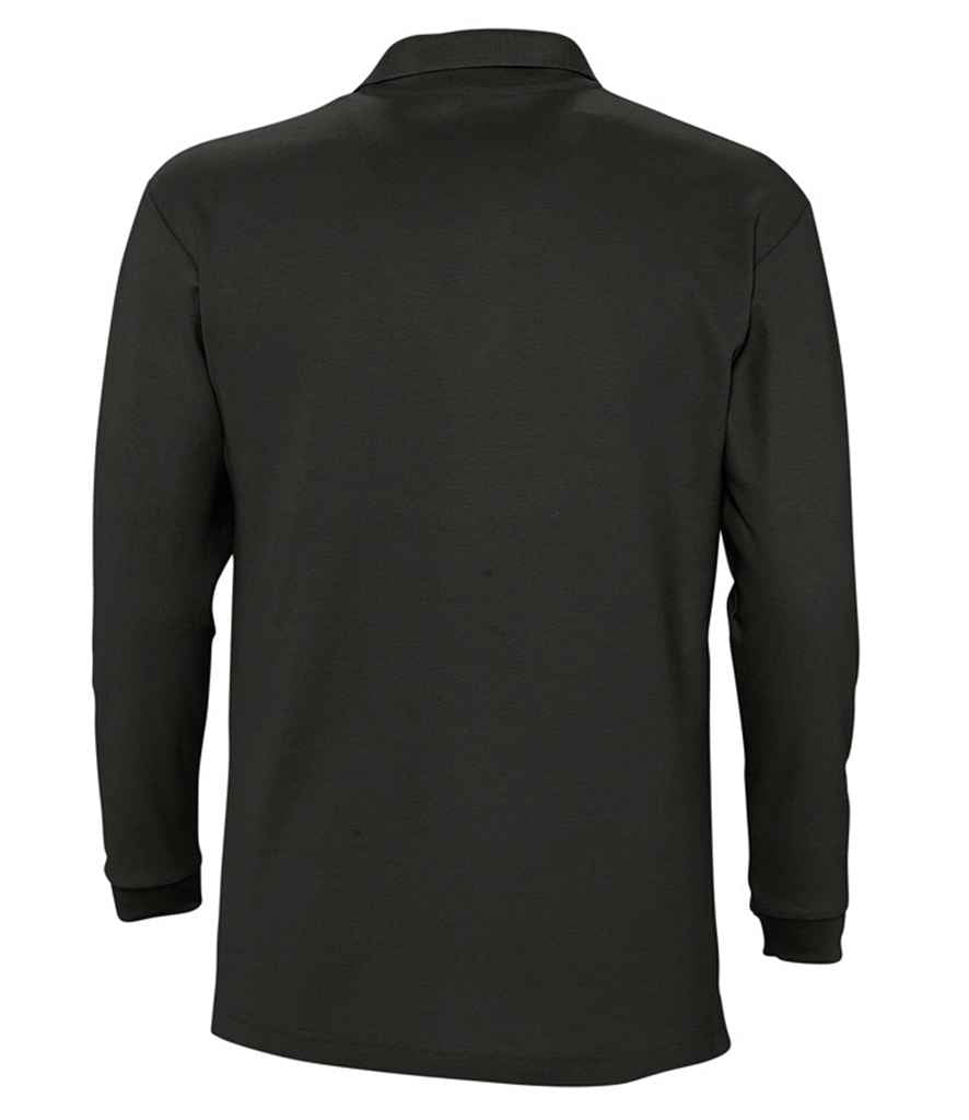 SOL'S Winter II Long Sleeve Cotton Piqué Polo Shirt in by SOL'S — Custom branded clothing by Print Press, featuring premium embroidery produced in our specialist print lab in the UK.