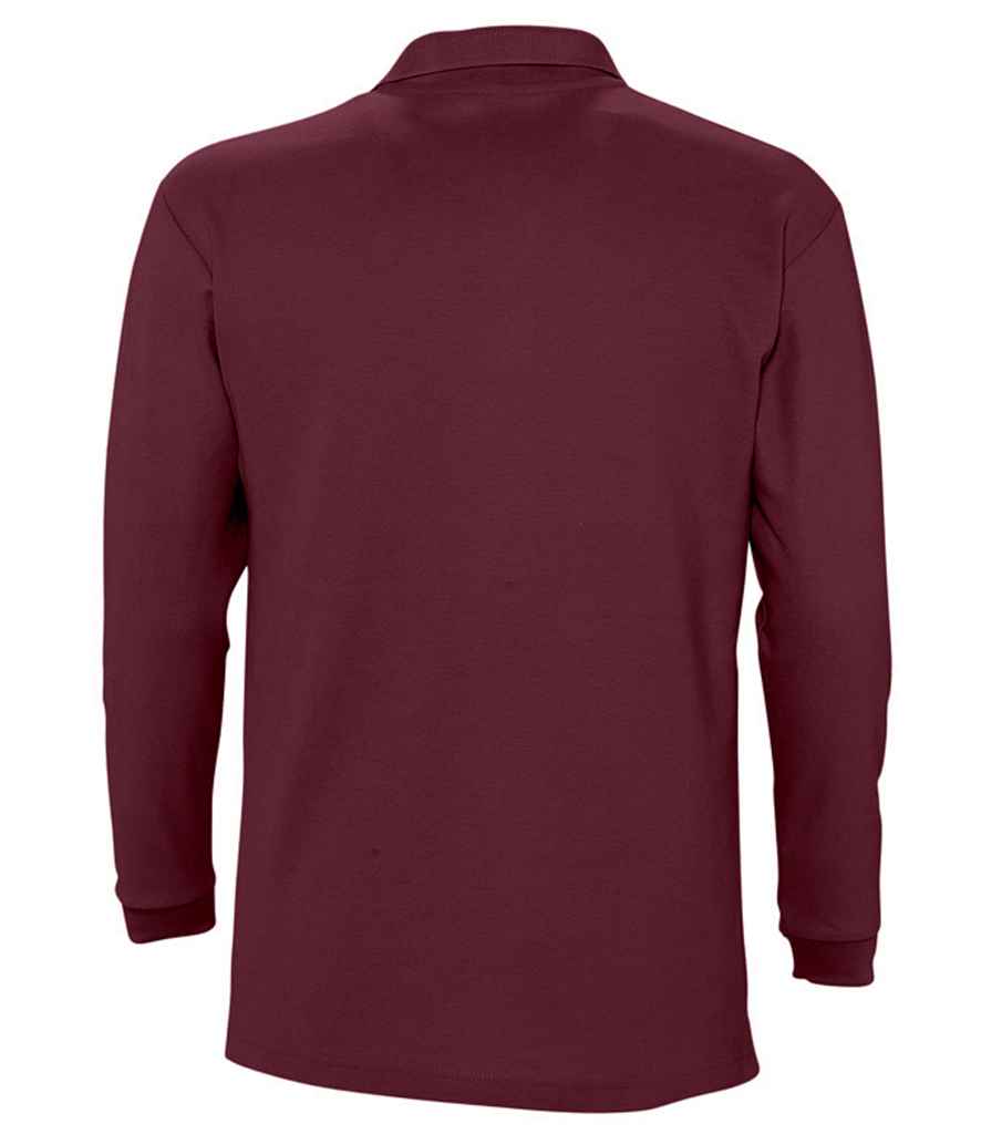 SOL'S Winter II Long Sleeve Cotton Piqué Polo Shirt in by SOL'S — Custom branded clothing by Print Press, featuring premium embroidery produced in our specialist print lab in the UK.