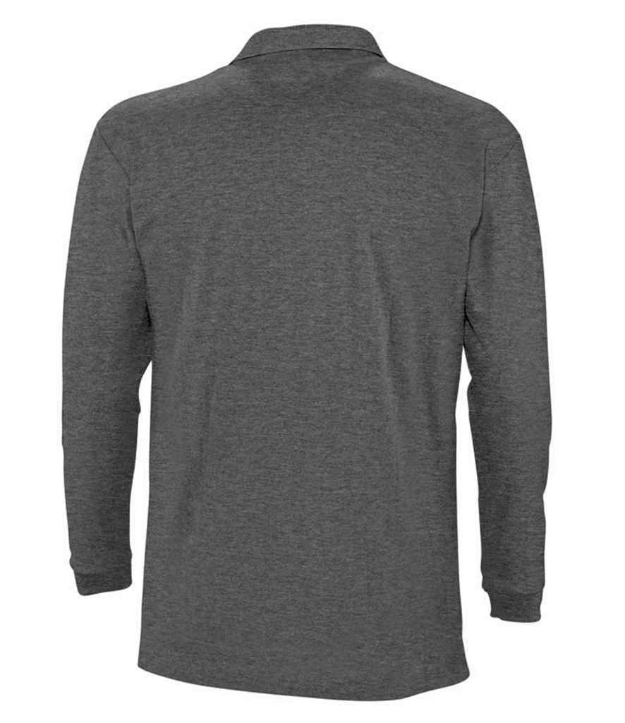 SOL'S Winter II Long Sleeve Cotton Piqué Polo Shirt in by SOL'S — Custom branded clothing by Print Press, featuring premium embroidery produced in our specialist print lab in the UK.