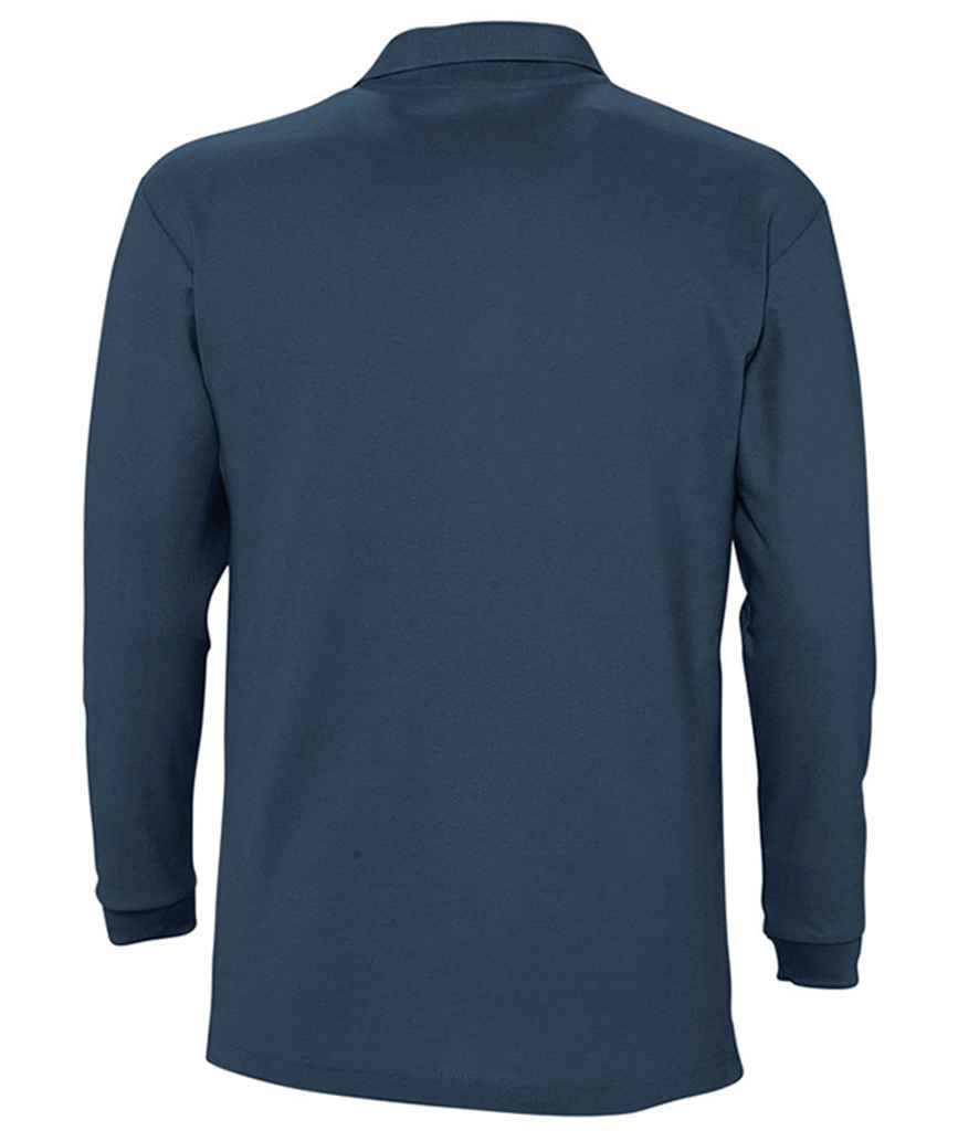 SOL'S Winter II Long Sleeve Cotton Piqué Polo Shirt in by SOL'S — Custom branded clothing by Print Press, featuring premium embroidery produced in our specialist print lab in the UK.