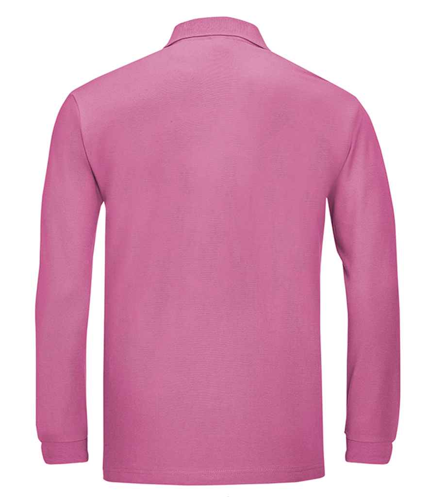 SOL'S Winter II Long Sleeve Cotton Piqué Polo Shirt in by SOL'S — Custom branded clothing by Print Press, featuring premium embroidery produced in our specialist print lab in the UK.
