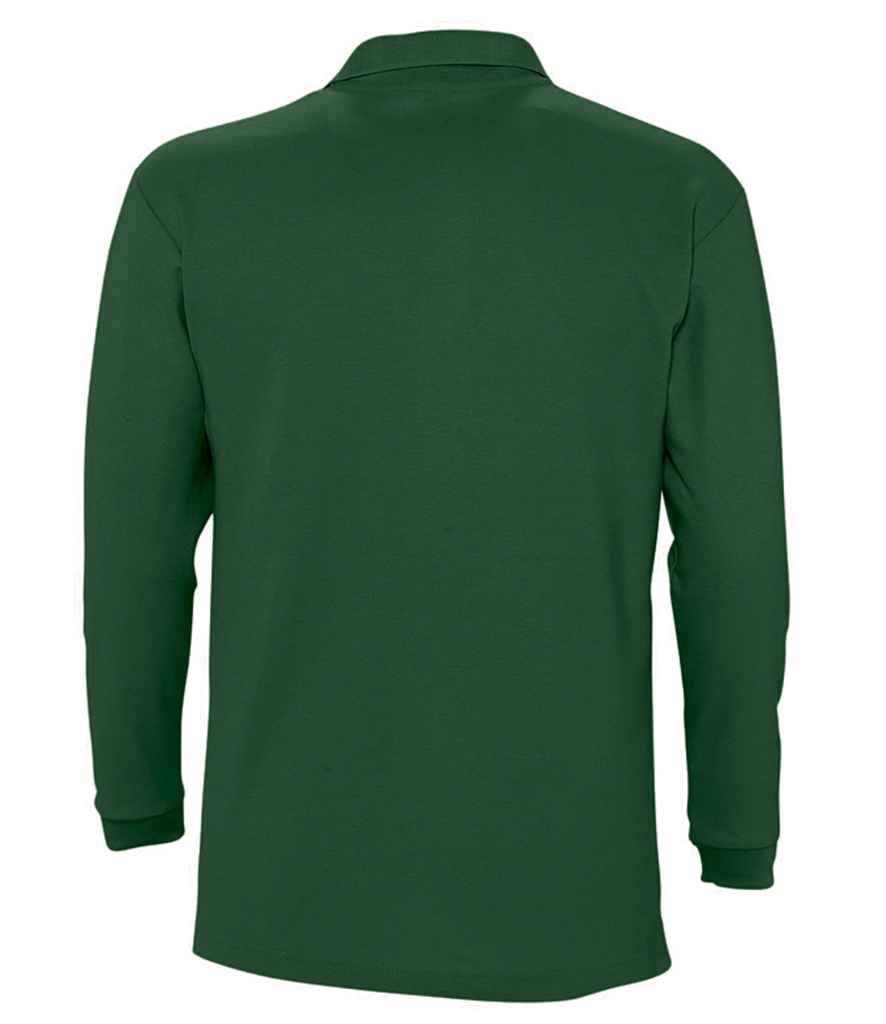 SOL'S Winter II Long Sleeve Cotton Piqué Polo Shirt in by SOL'S — Custom branded clothing by Print Press, featuring premium embroidery produced in our specialist print lab in the UK.