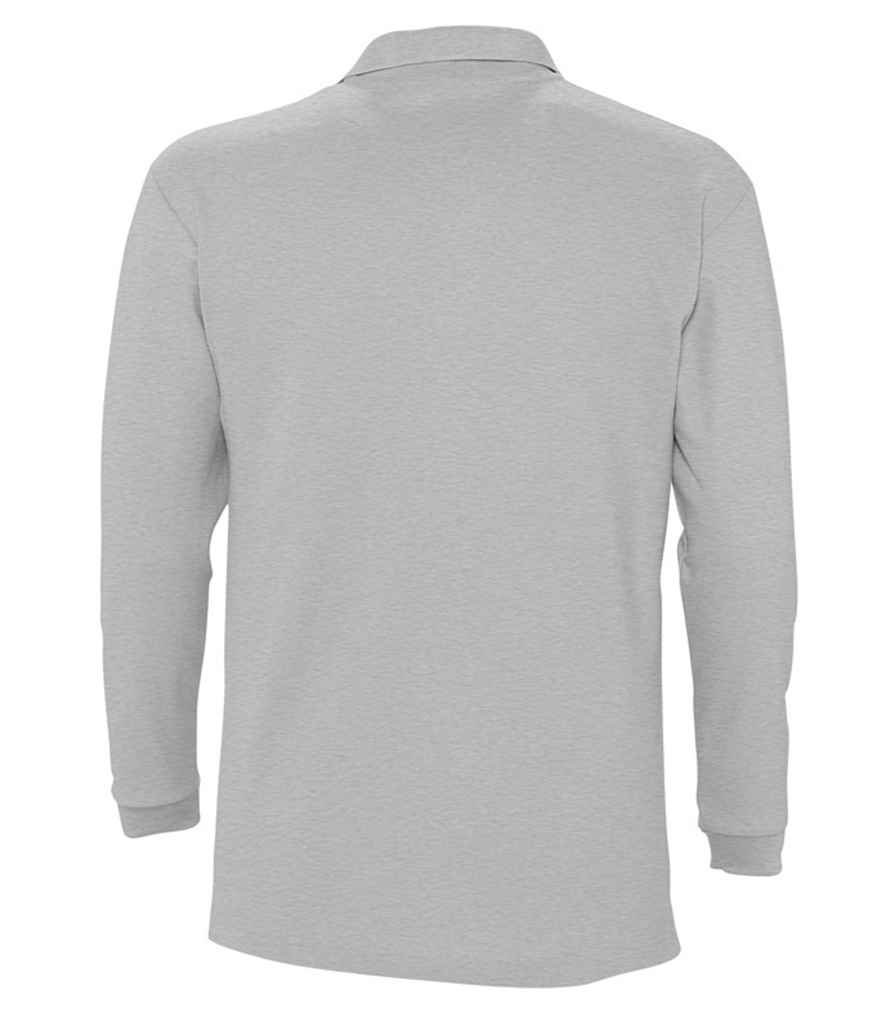 SOL'S Winter II Long Sleeve Cotton Piqué Polo Shirt in by SOL'S — Custom branded clothing by Print Press, featuring premium embroidery produced in our specialist print lab in the UK.