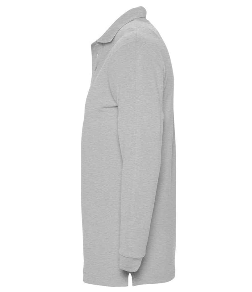 SOL'S Winter II Long Sleeve Cotton Piqué Polo Shirt in by SOL'S — Custom branded clothing by Print Press, featuring premium embroidery produced in our specialist print lab in the UK.
