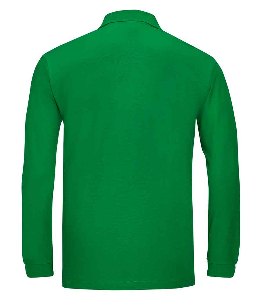 SOL'S Winter II Long Sleeve Cotton Piqué Polo Shirt in by SOL'S — Custom branded clothing by Print Press, featuring premium embroidery produced in our specialist print lab in the UK.