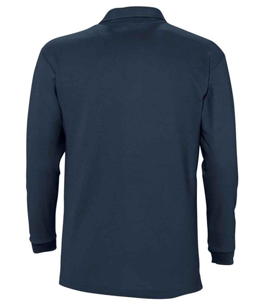 SOL'S Winter II Long Sleeve Cotton Piqué Polo Shirt in by SOL'S — Custom branded clothing by Print Press, featuring premium embroidery produced in our specialist print lab in the UK.