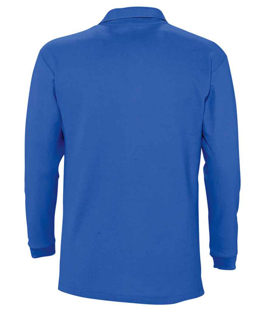 SOL'S Winter II Long Sleeve Cotton Piqué Polo Shirt in by SOL'S — Custom branded clothing by Print Press, featuring premium embroidery produced in our specialist print lab in the UK.