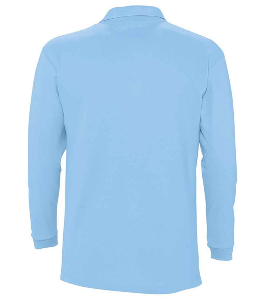 SOL'S Winter II Long Sleeve Cotton Piqué Polo Shirt in by SOL'S — Custom branded clothing by Print Press, featuring premium embroidery produced in our specialist print lab in the UK.
