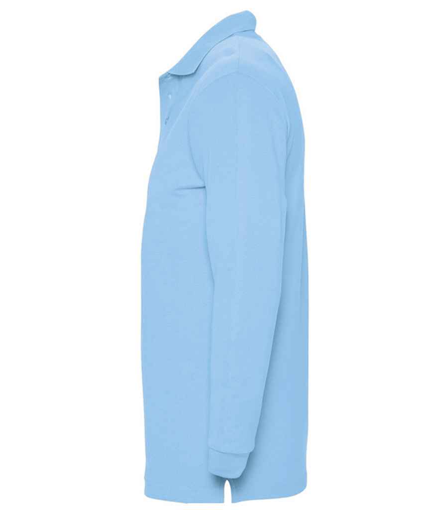 SOL'S Winter II Long Sleeve Cotton Piqué Polo Shirt in by SOL'S — Custom branded clothing by Print Press, featuring premium embroidery produced in our specialist print lab in the UK.