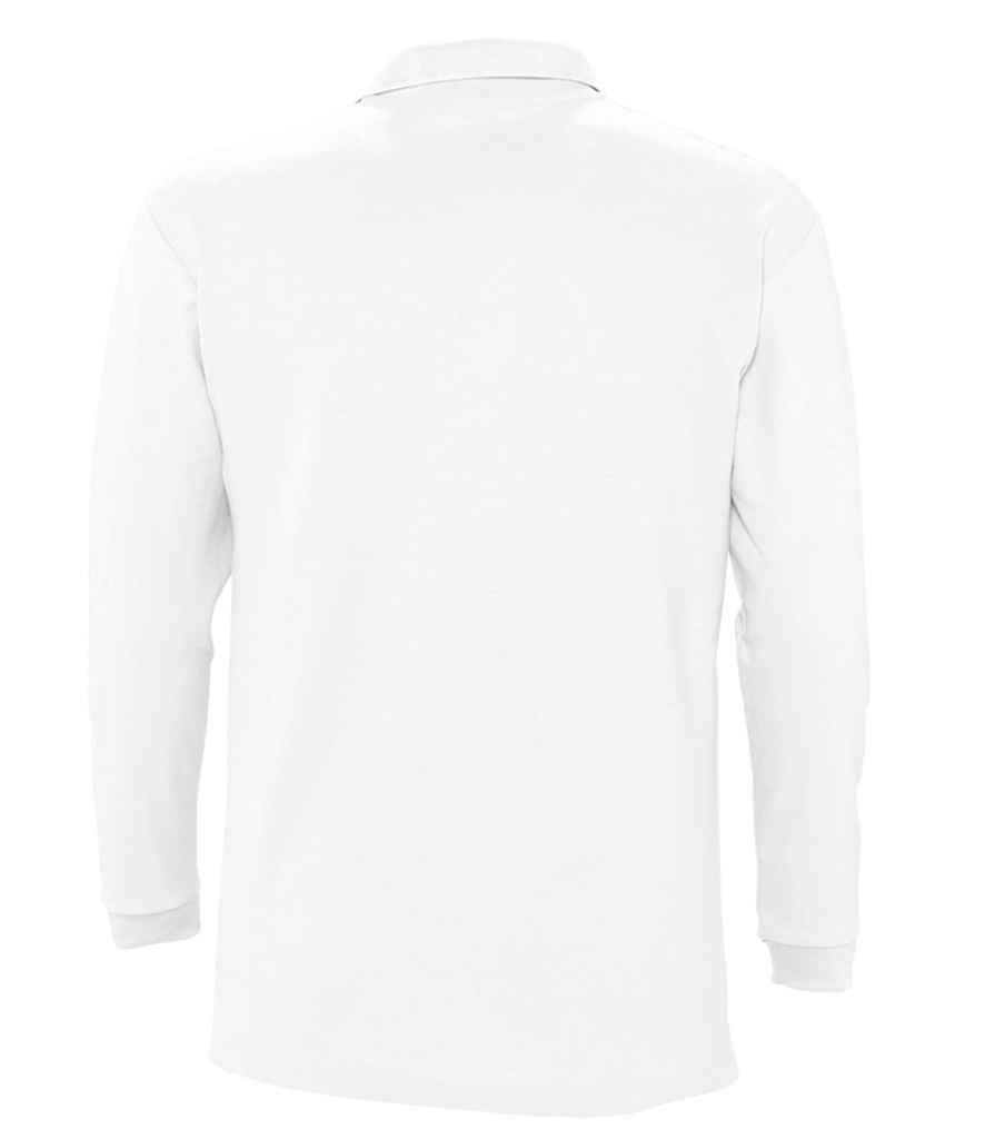 SOL'S Winter II Long Sleeve Cotton Piqué Polo Shirt in by SOL'S — Custom branded clothing by Print Press, featuring premium embroidery produced in our specialist print lab in the UK.