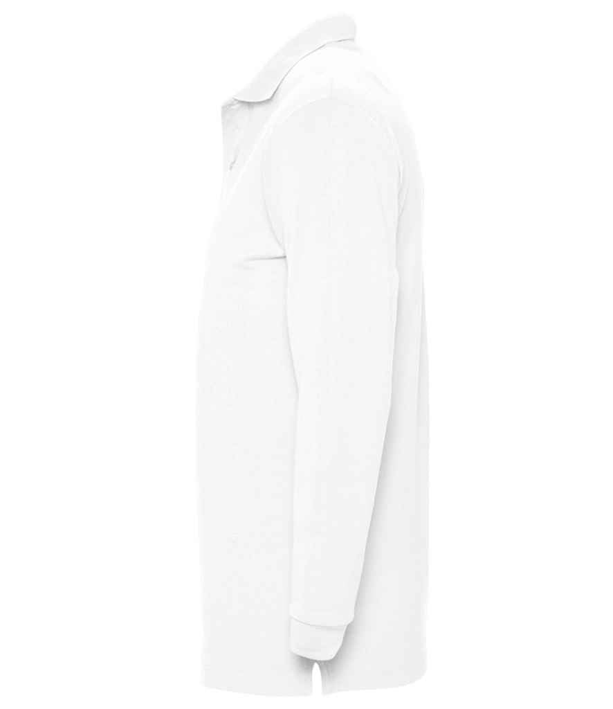SOL'S Winter II Long Sleeve Cotton Piqué Polo Shirt in by SOL'S — Custom branded clothing by Print Press, featuring premium embroidery produced in our specialist print lab in the UK.