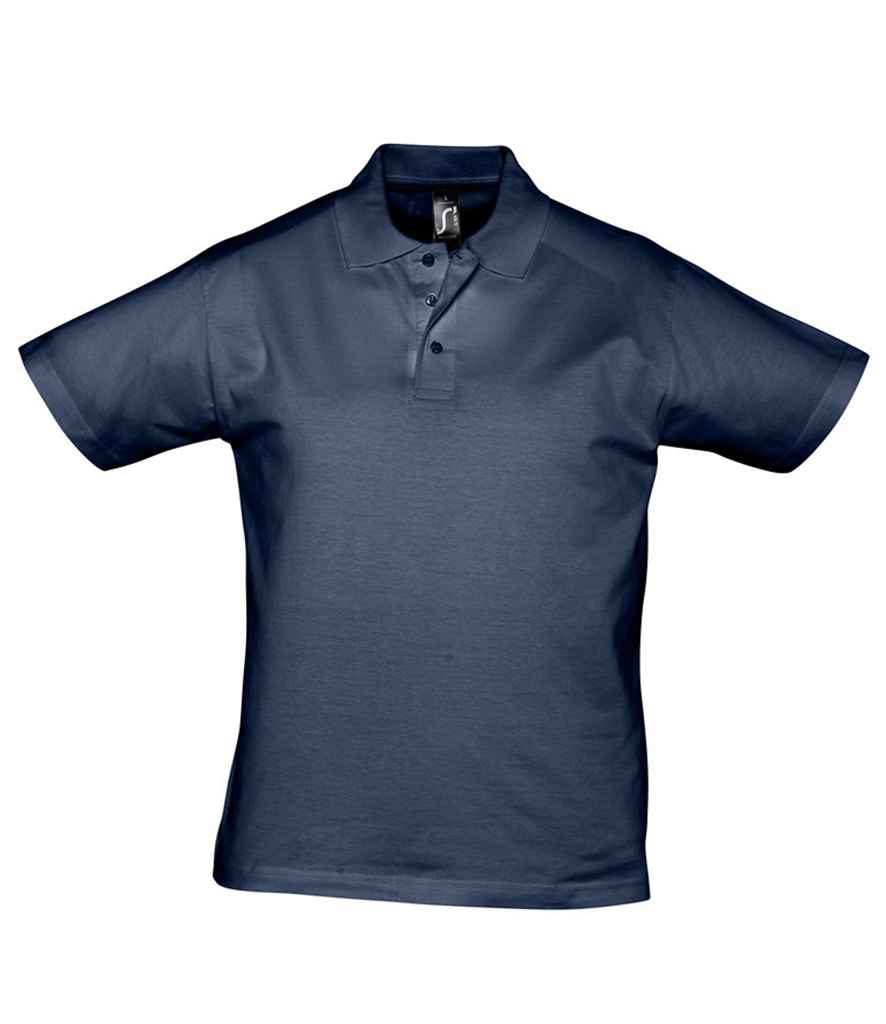SOL'S Prescott Cotton Jersey Polo Shirt in French Navy by SOL'S — Custom branded clothing by Print Press, featuring premium embroidery produced in our specialist print lab in the UK.
