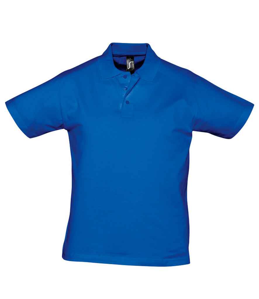 SOL'S Prescott Cotton Jersey Polo Shirt in Royal Blue by SOL'S — Custom branded clothing by Print Press, featuring premium embroidery produced in our specialist print lab in the UK.