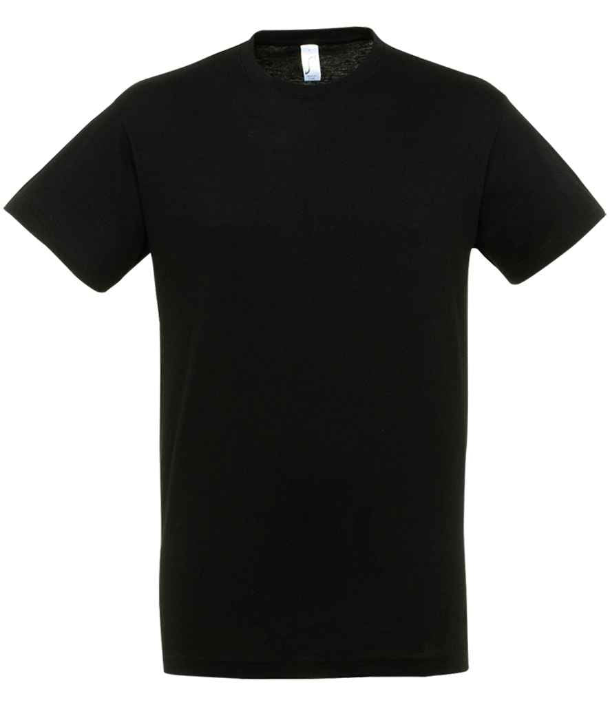 SOL'S Regent T-Shirt in Deep Black by SOL'S — Custom branded clothing by Print Press, featuring premium embroidery produced in our specialist print lab in the UK.