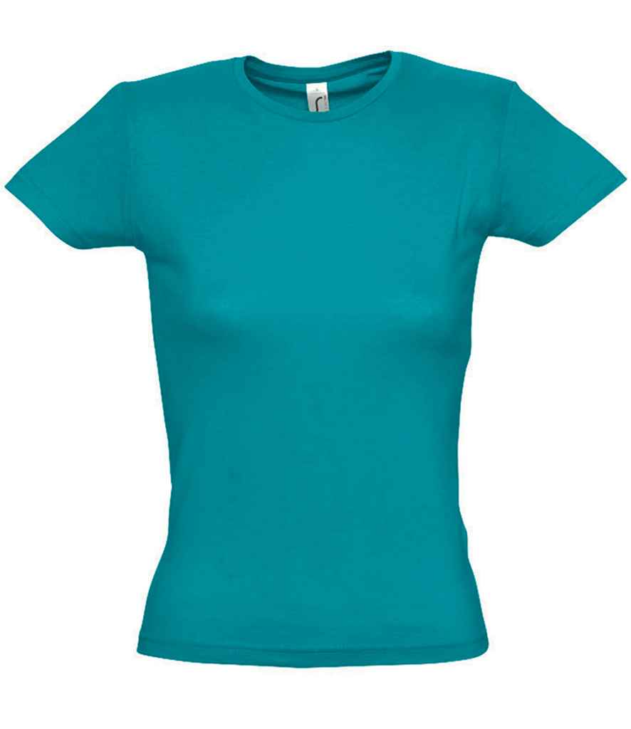 SOL'S Ladies Miss T-Shirt in Duck Blue by SOL'S — Custom branded clothing by Print Press, featuring premium embroidery produced in our specialist print lab in the UK.
