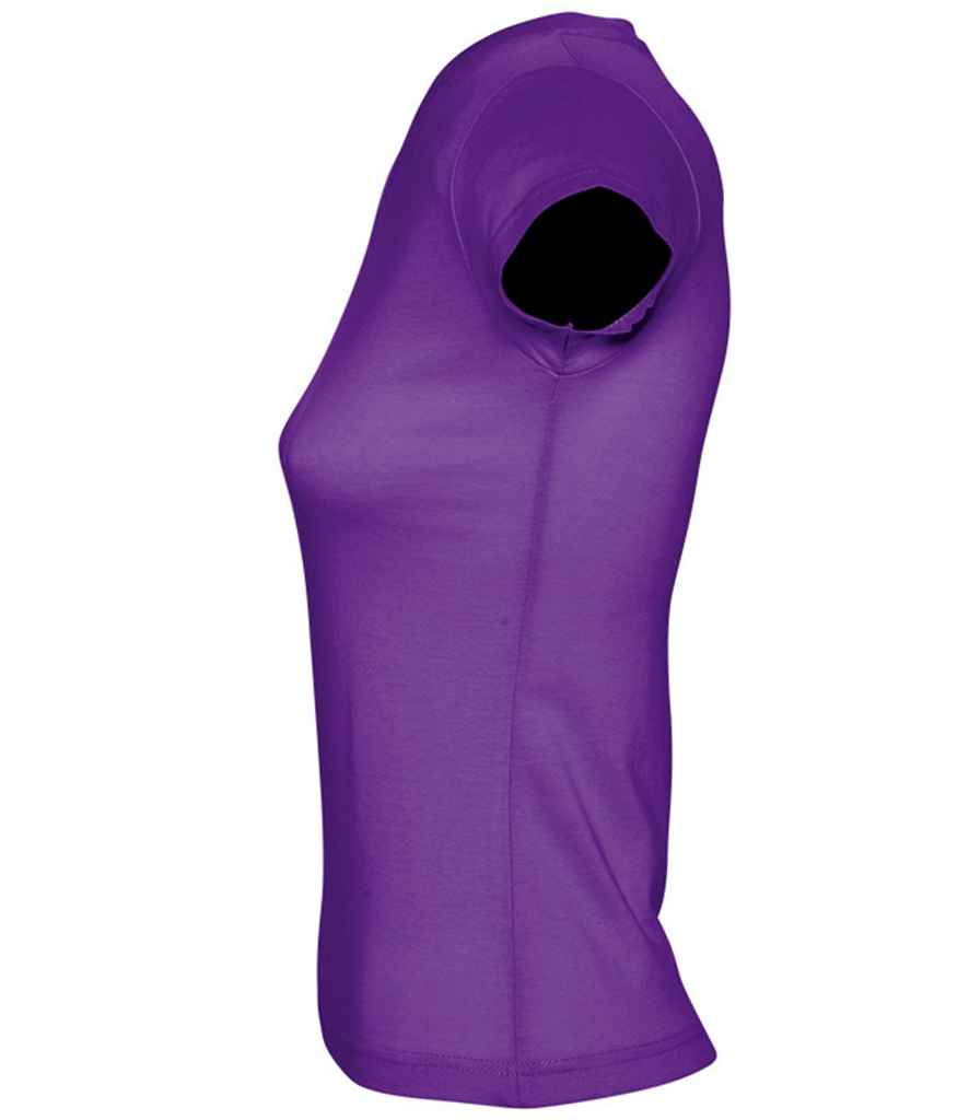 SOL'S Ladies Moon V Neck T-Shirt in by SOL'S — Custom branded clothing by Print Press, featuring premium embroidery produced in our specialist print lab in the UK.