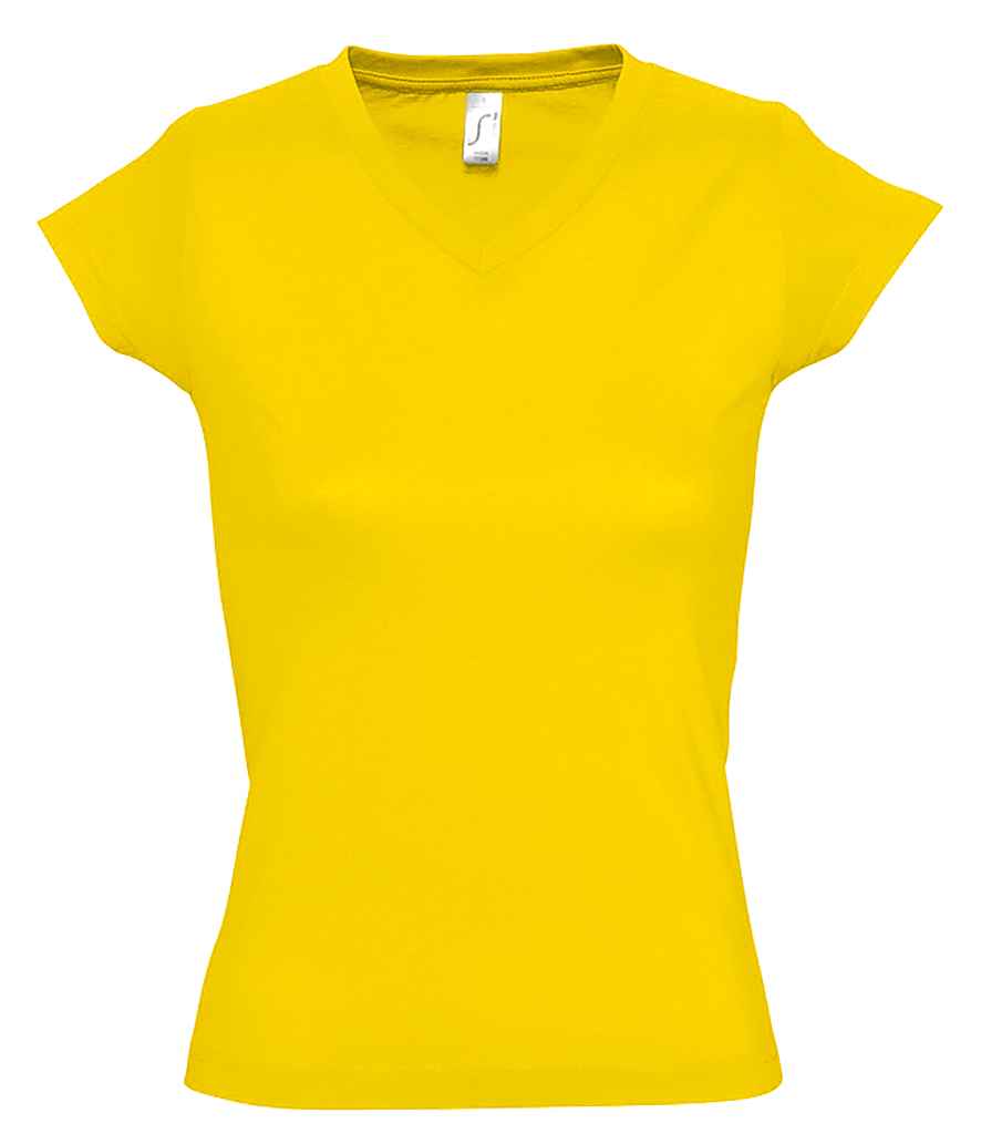 SOL'S Ladies Moon V Neck T-Shirt in Gold by SOL'S — Custom branded clothing by Print Press, featuring premium embroidery produced in our specialist print lab in the UK.