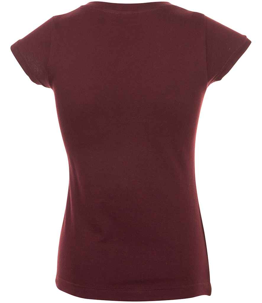 SOL'S Ladies Moon V Neck T-Shirt in by SOL'S — Custom branded clothing by Print Press, featuring premium embroidery produced in our specialist print lab in the UK.