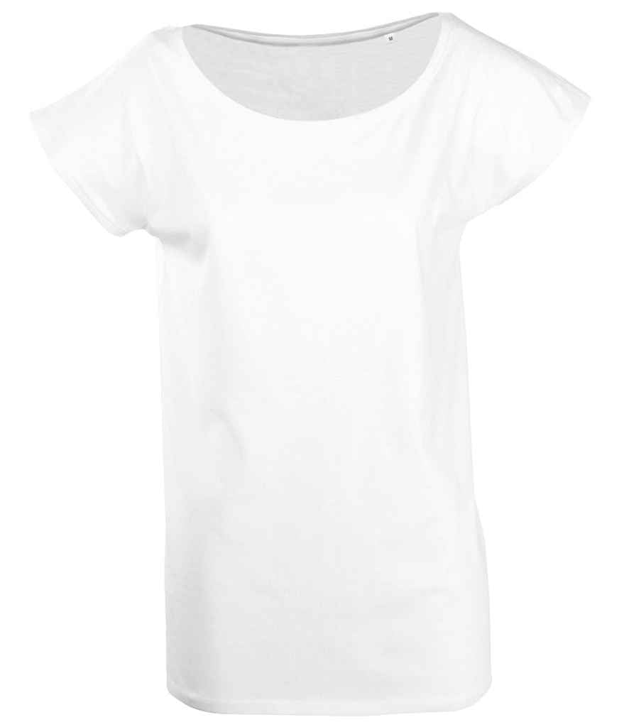SOL'S Ladies Marylin Long T-Shirt in White by SOL'S — Custom branded clothing by Print Press, featuring premium embroidery produced in our specialist print lab in the UK.