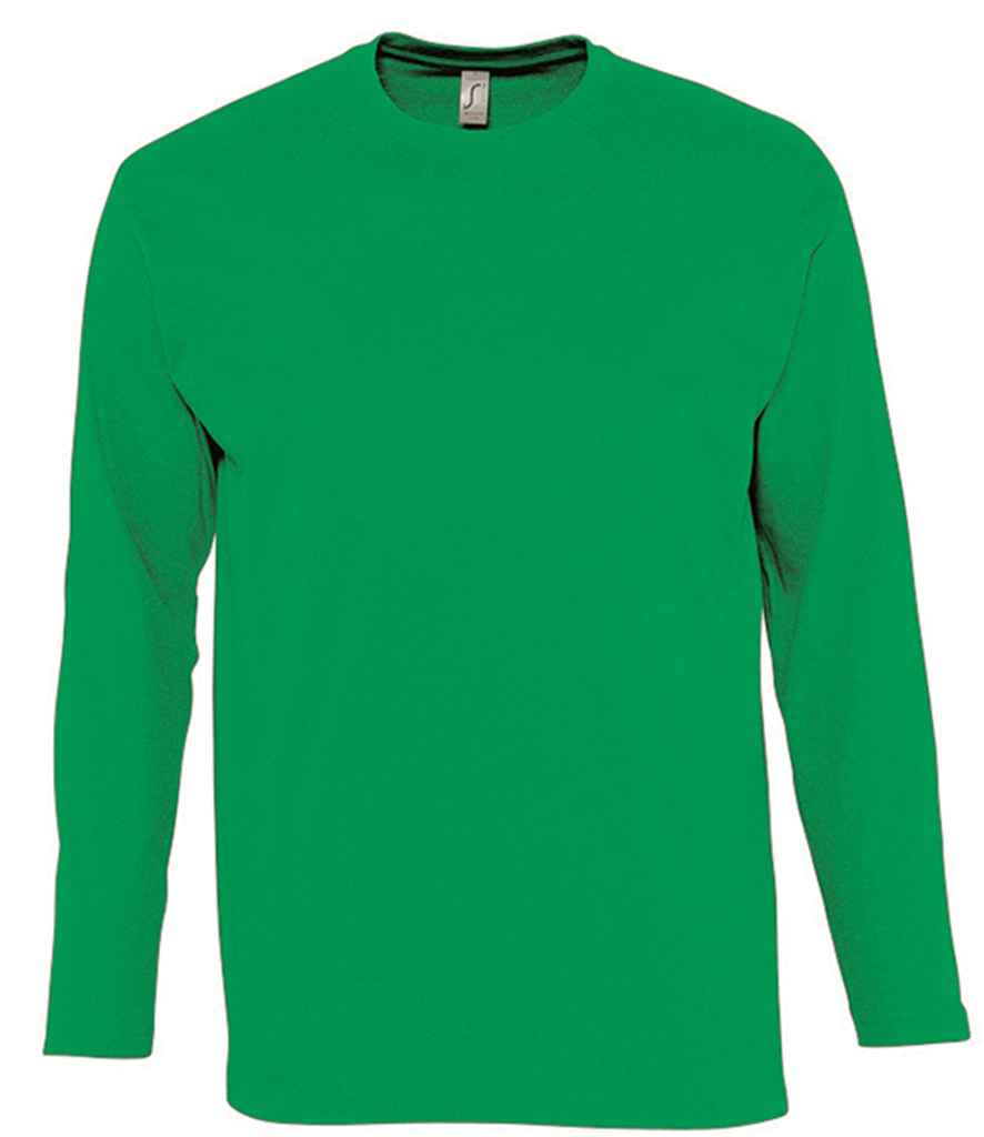 SOL'S Monarch Long Sleeve T-Shirt in Kelly Green by SOL'S — Custom branded clothing by Print Press, featuring premium embroidery produced in our specialist print lab in the UK.