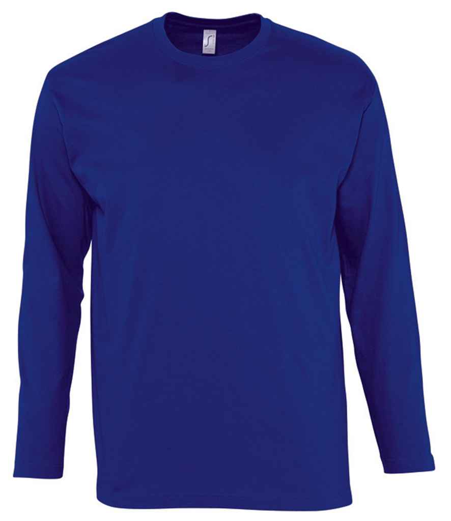 SOL'S Monarch Long Sleeve T-Shirt in Ultramarine by SOL'S — Custom branded clothing by Print Press, featuring premium embroidery produced in our specialist print lab in the UK.