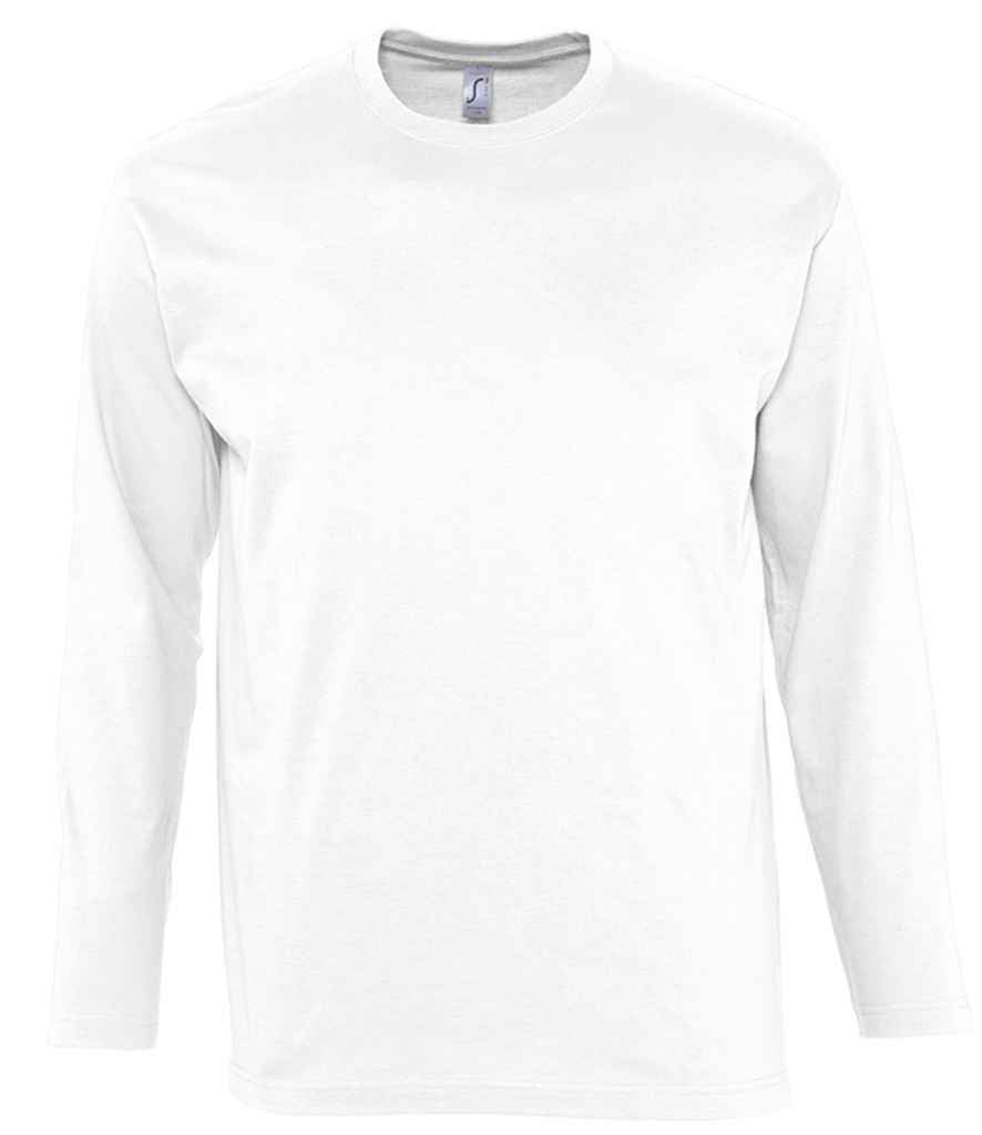 SOL'S Monarch Long Sleeve T-Shirt in White by SOL'S — Custom branded clothing by Print Press, featuring premium embroidery produced in our specialist print lab in the UK.