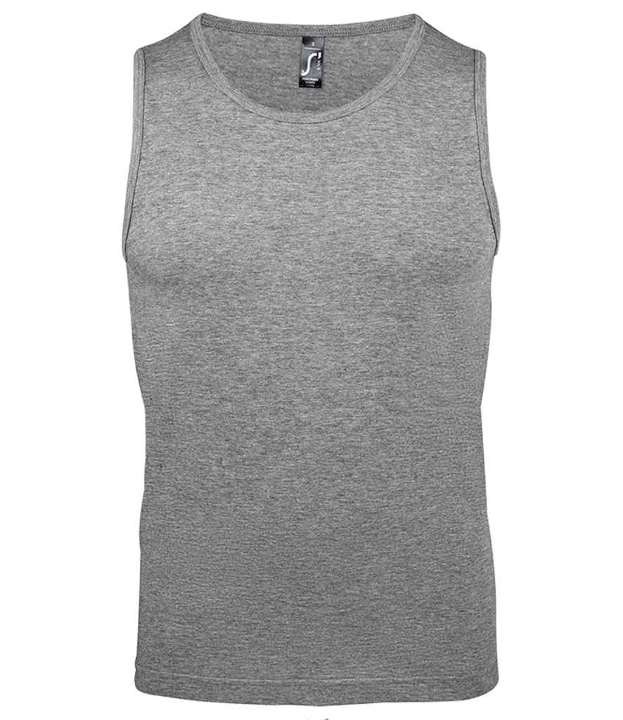 SOL'S Justin Tank Top in Grey Marl by SOL'S — Custom branded clothing by Print Press, featuring premium embroidery produced in our specialist print lab in the UK.